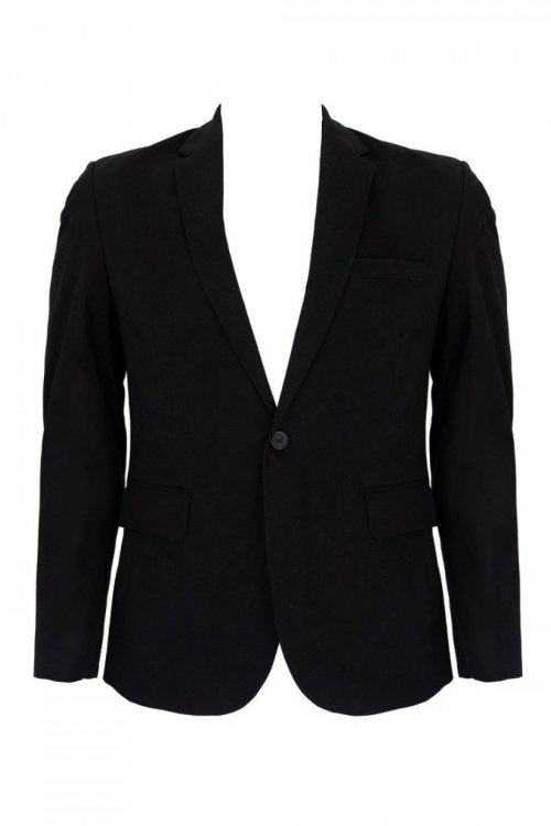 Blazer de Sarja Preto