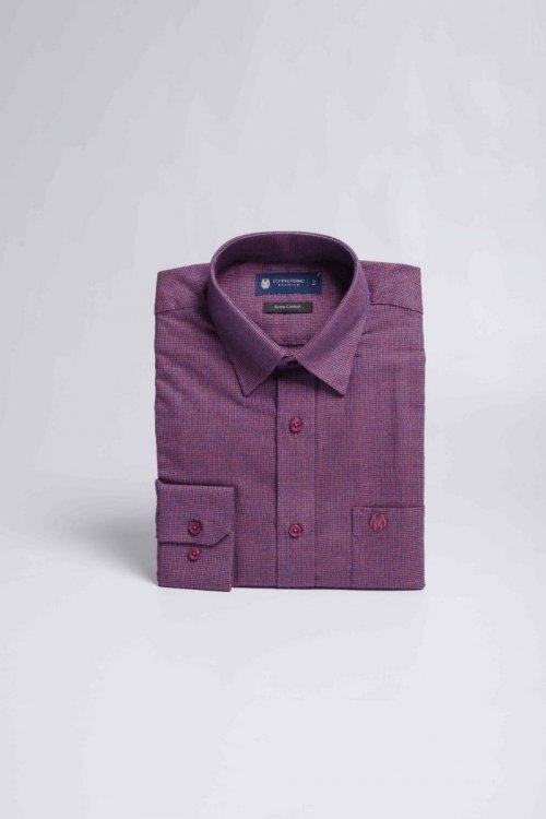 Camisa Compreterno Flanelada Vinho