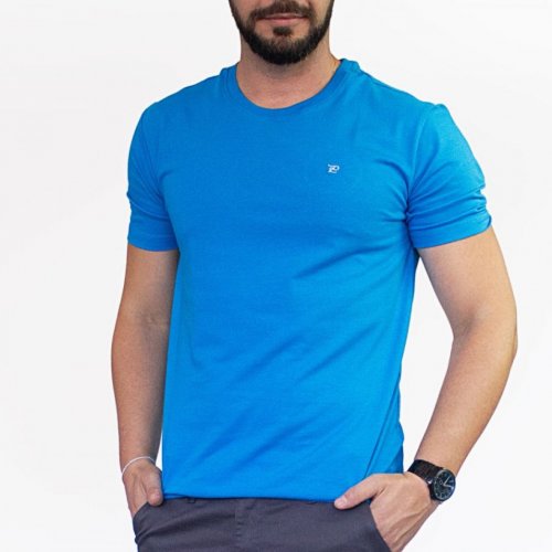 Camiseta Básica Pierro Azul Turquesa