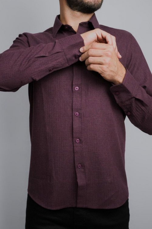 Camisa Yacht Slim Fit Marsala