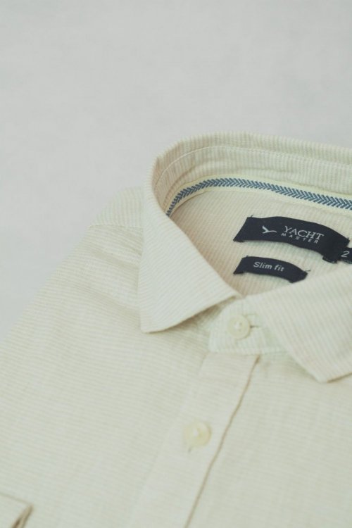 Camisa Yacht Slim Fit Linho Detalhes