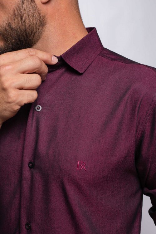 Camisa Tencel Marsala