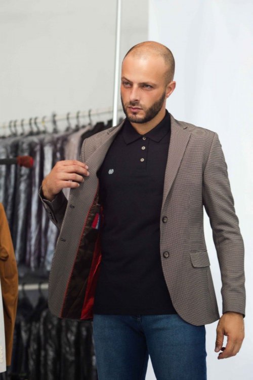 Blazer de Linho SIV Slim Marrom