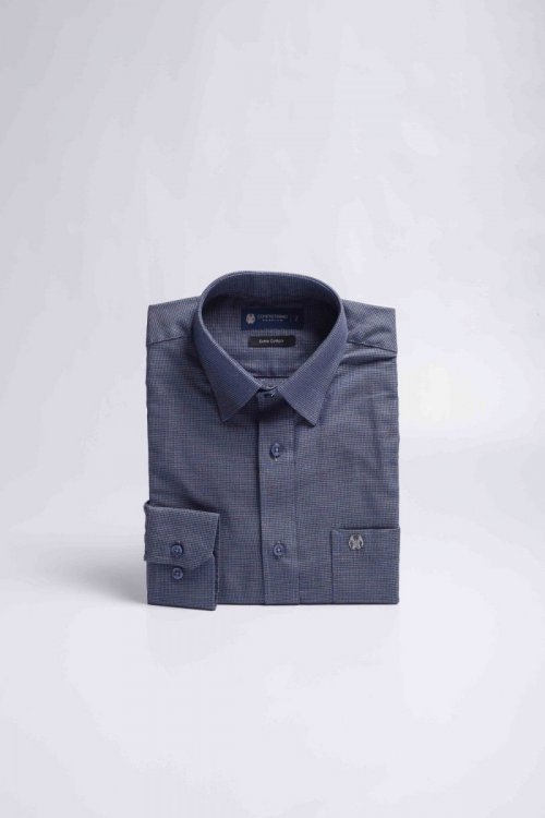 Camisa Compreterno Flanelada Azul Indigo