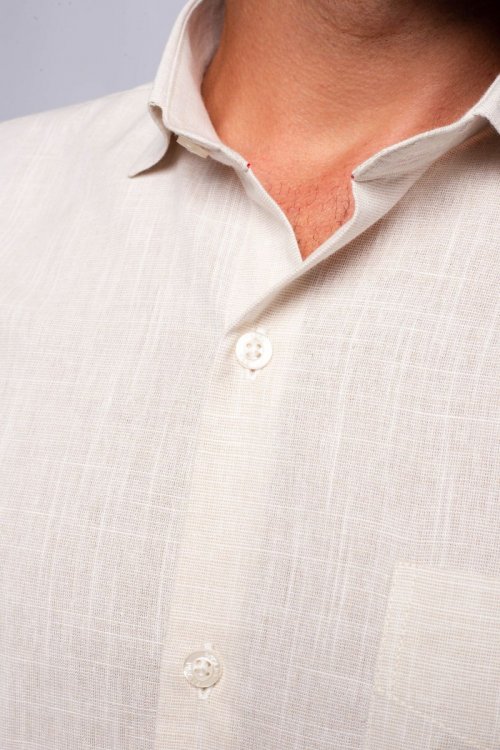 Camisa Falad Comfort Areia Mescla
