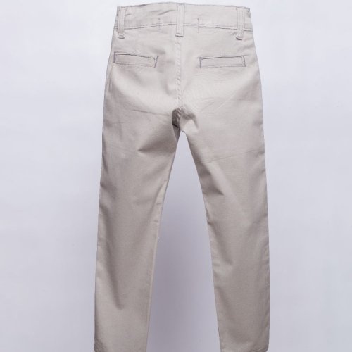 Calça de Sarja  Infantil Cinza Claro