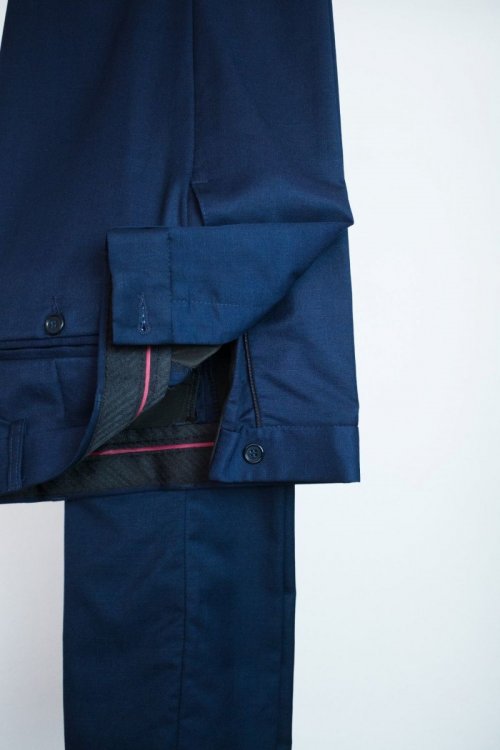 Terno Poliviscose Slim Azul Carbono