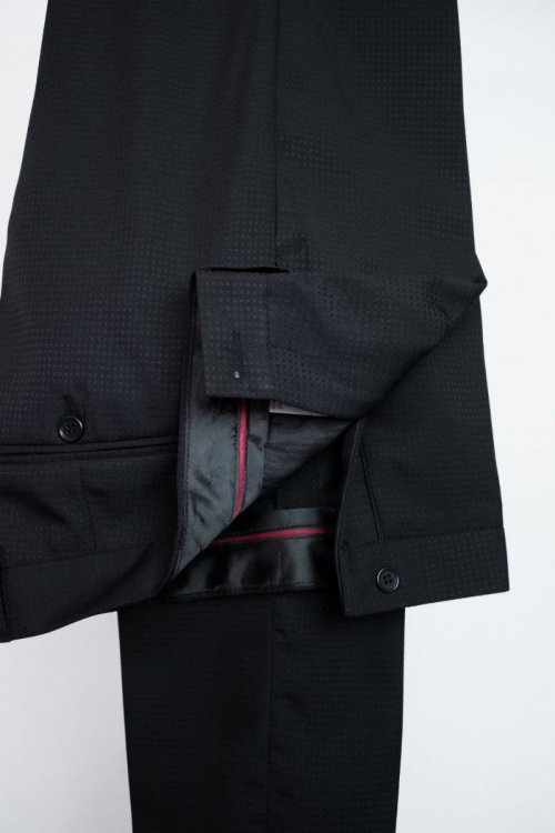 Terno Microfibra Preto Detalhes