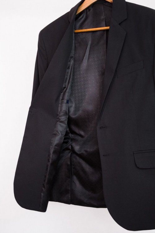 Terno Microfibra Preto Detalhes