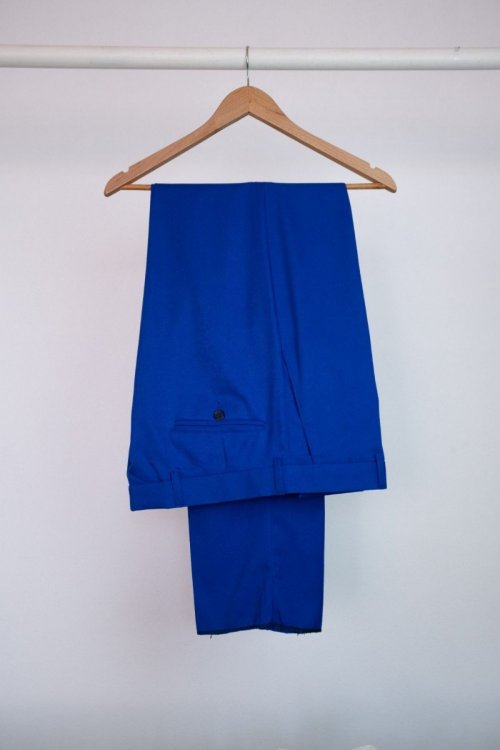 Terno Gabardine Azul Bic