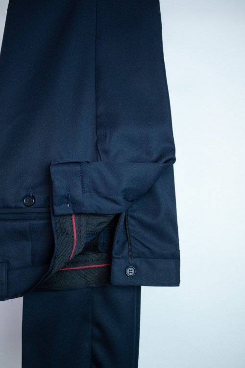 Terno Gabardine Azul Marinho