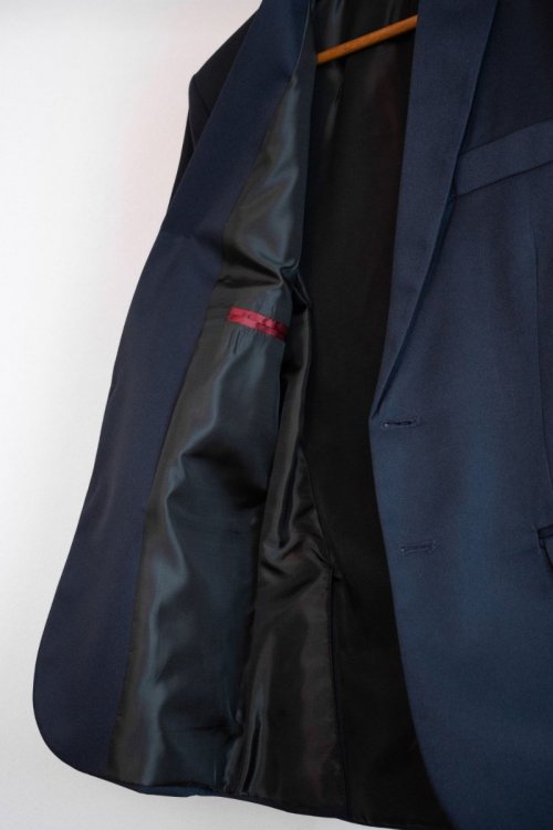 Terno Gabardine Azul Marinho