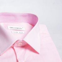 Camisa Dilomon Slim Fit Mista Rosa