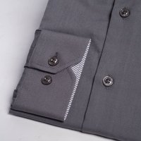 Camisa Dilomon Slim Fit Mista  Cinza Escuro