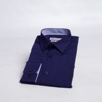 Camisa Dilomon Slim Fit Mista Azul Marinho