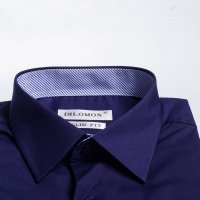 Camisa Dilomon Slim Fit Mista Azul Marinho