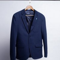 Blazer com Elastano Azul Marinho