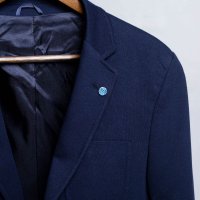 Blazer com Elastano Azul Marinho