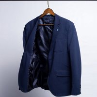 Blazer com Elastano Azul Marinho