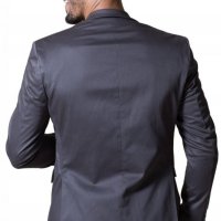 Blazer de Sarja Cinza Escuro