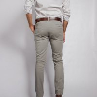 Calça de Sarja Slim Cinza