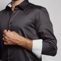 Camisa Dilomon Slim Fit Algodão  Preta