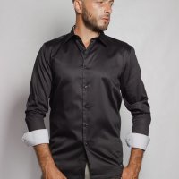 Camisa Dilomon Slim Fit Algodão  Preta