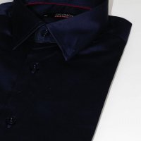 Camisa Dilomon Algodão Azul Marinho com Elastano