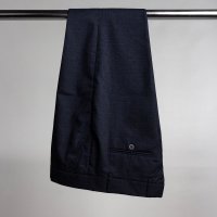 Calça Alfaiataria Poliviscose Principe de Galês Azul com Elastano