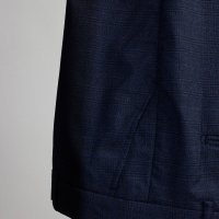 Calça Alfaiataria Poliviscose Principe de Galês Azul com Elastano