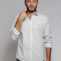 Camisa Yacht Slim Fit Cinza Mescla