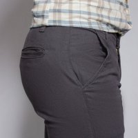 Calça de Sarja Slim Chumbo