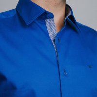 Camisa Dilomon Slim Fit Algodão Azul Bic