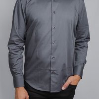 Camisa Arrow Slim Fit Pima Cotton Grafite