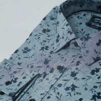 Camisa Arrow Slim Fit Floral Cinza