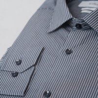 Camisa Raffer Slim Fit Azul  Escuro Listras