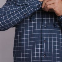 Camisa Indiccatto Xadrez com Capuz Flanelada Azul