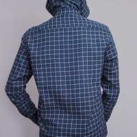 Camisa Indiccatto Xadrez com Capuz Flanelada Azul