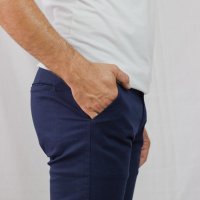 Calça de Sarja Slim Azul Marinho