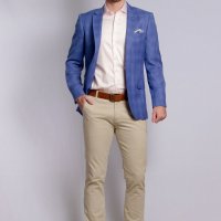 Blazer Raffer Príncipe de Galês Azul