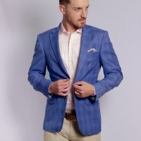 Blazer Raffer Príncipe de Galês Azul