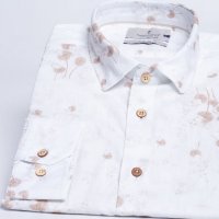 Camisa Indiccatto 100% Algodão Floral Flamê Nude