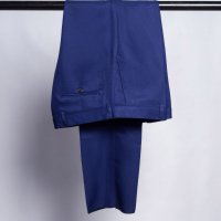 Calça Alfaiataria Gabardine Azul Noivo