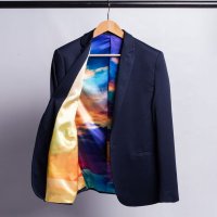 Blazer Raffer Elastano Azul Marinho