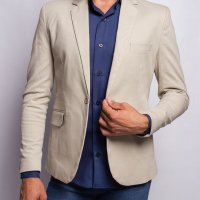 Blazer de Sarja Caqui