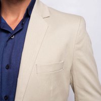 Blazer de Sarja Caqui