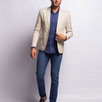 Blazer de Sarja Caqui