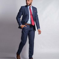Terno Poliviscose SP Xadrez Azul
