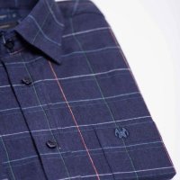 Camisa Compreterno Flanelada Xadrez Azul