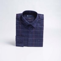 Camisa Compreterno Flanelada Xadrez Azul